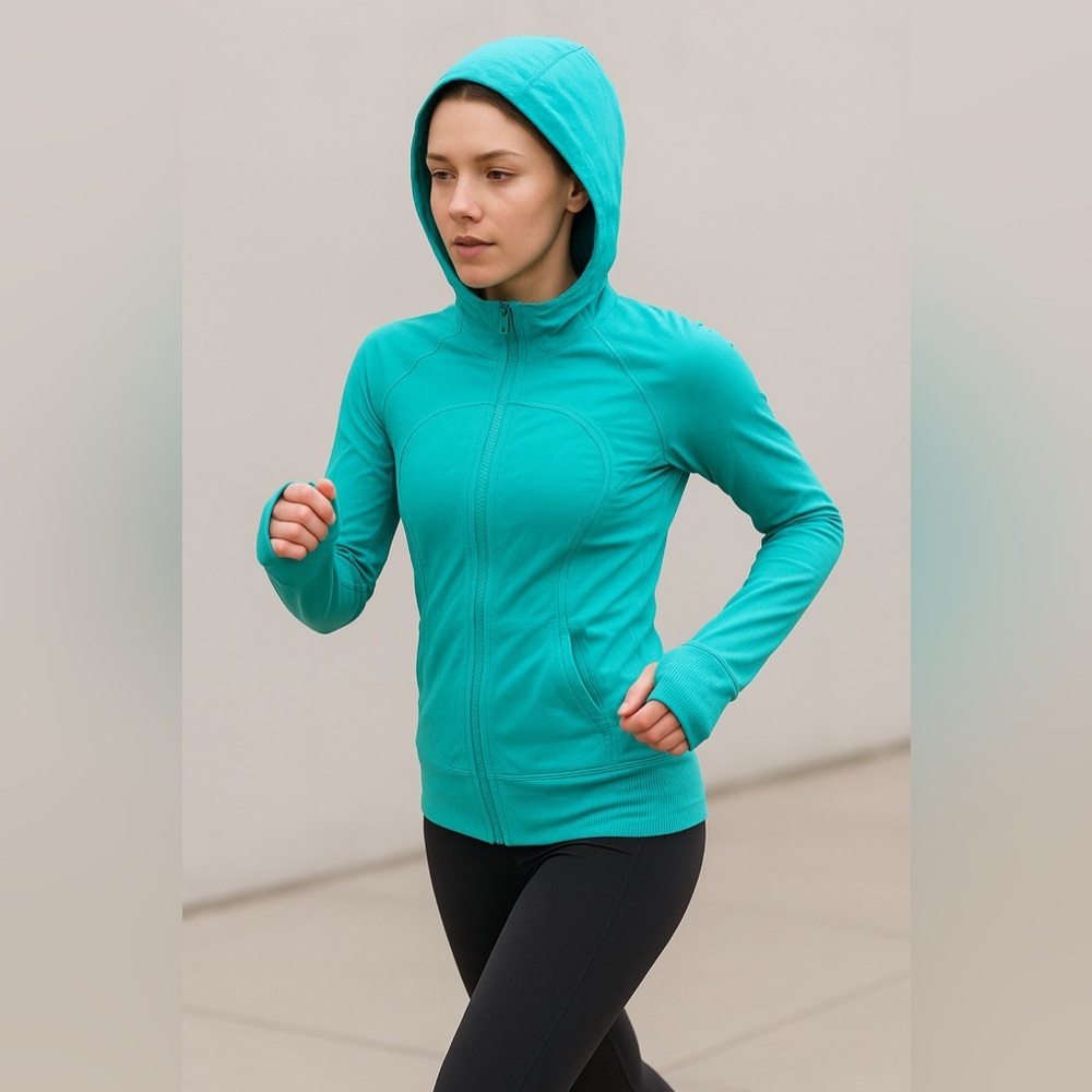 Lululemon Athletica Turquoise Full-Zip Hoodie – Size 4